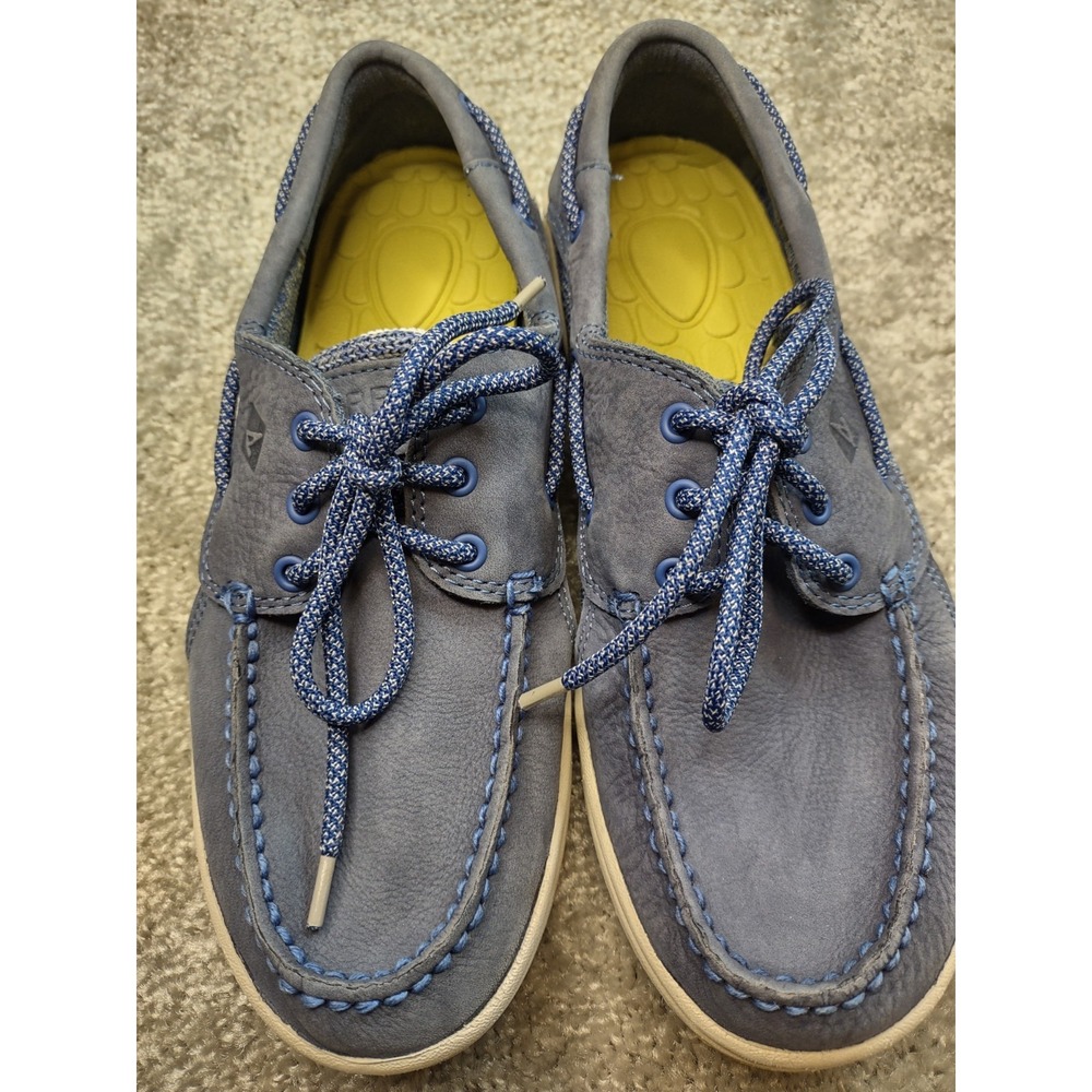 Men's SPERRY STS16420 Blue Leather Upper Boat Shoes 7.5M